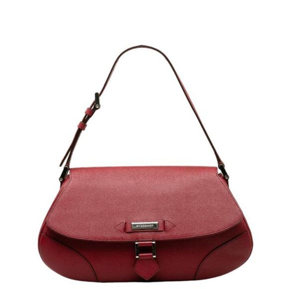 Burberry Red Leather Shoulder Bag